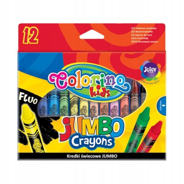 Kredki świecowe JUMBO 12 kolorów
