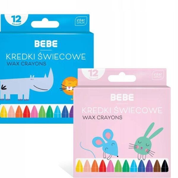 Kredki świecowe 12 kolorów BB KIDS