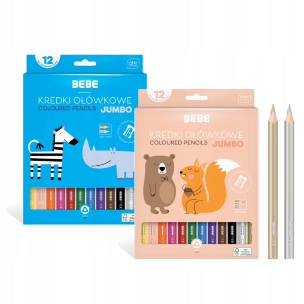 Kredki ołówkowe jumbo 12 kolorów BB KIDS
