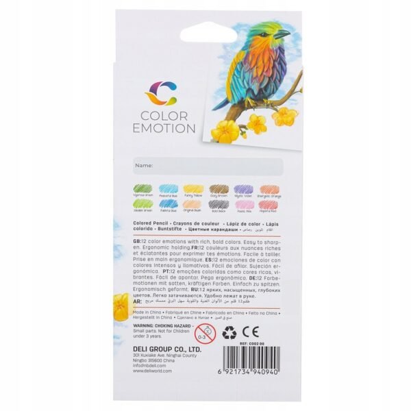 Kredki ołówkowe trójkątne 12 kolorów - obrazek 2