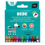 Kredki grafionowe 12 kolorów + BB kredka