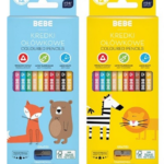 Kredki ołówkowe 12 kolorów + temperówka