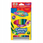 Kredki ołówkowe wymazywalne 12 kolorów