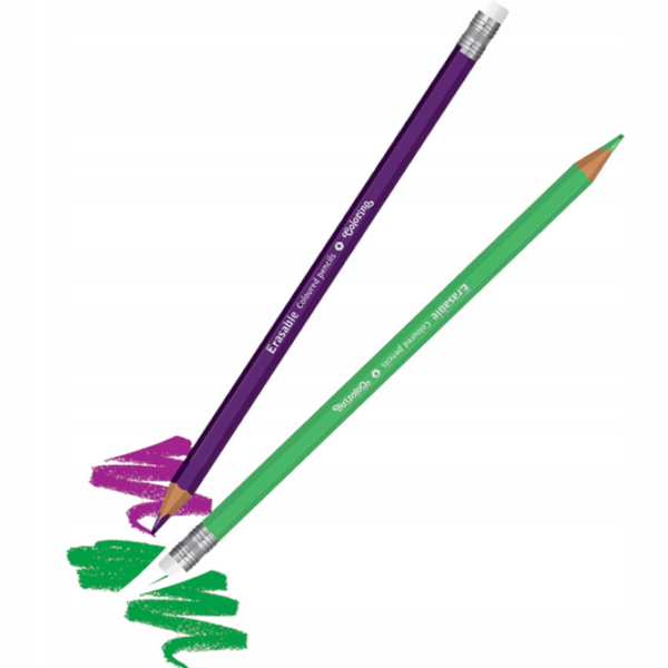 Kredki ołówkowe wymazywalne 12 kolorów - obrazek 3