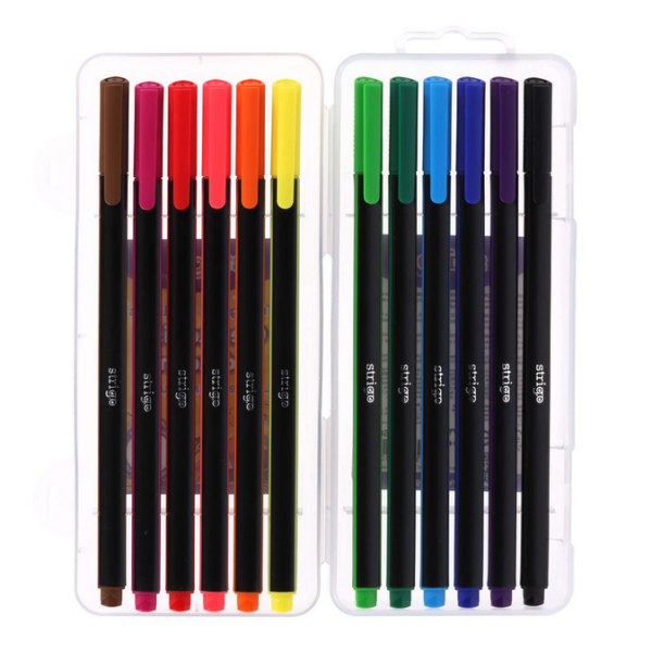 Cienkopisy trójkątne 12 kolorów - obrazek 2