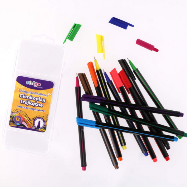 Cienkopisy trójkątne 12 kolorów - obrazek 4