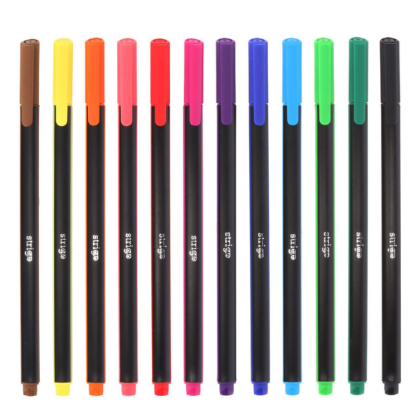 Cienkopisy trójkątne 12 kolorów - obrazek 3