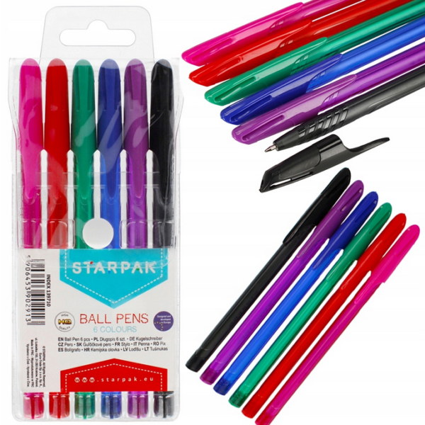 Długopisy 6 kolorów - obrazek 3