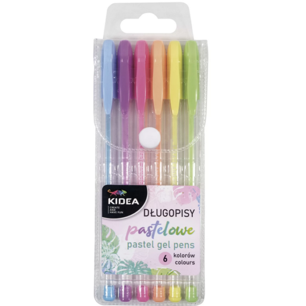 Długopis żelowy pastelowy 6 kolorów