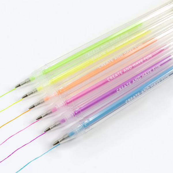 Długopis żelowy pastelowy 6 kolorów - obrazek 3