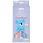 Kredki ołówkowe trójkątne pastelowe 12 kolorów