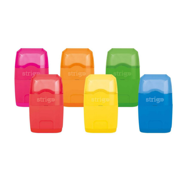 Temperówka podwójna z pojemniczkiem i gumką