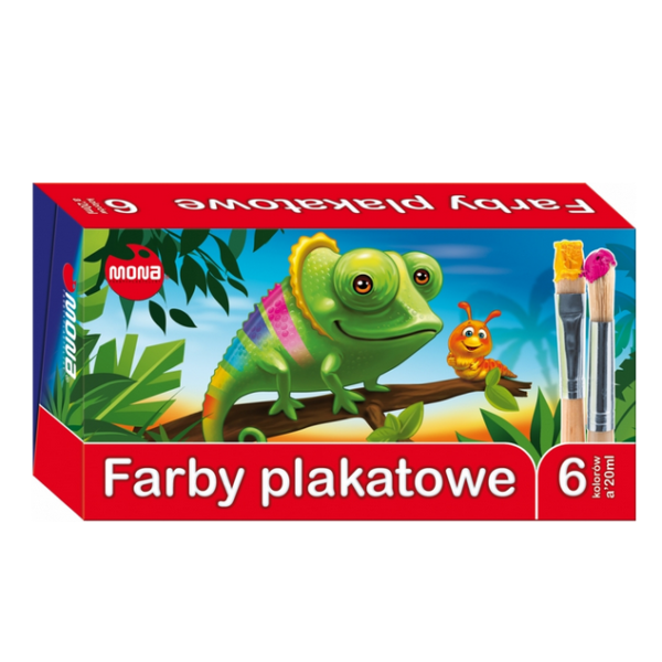 Farby plakatowe 6 kolorów