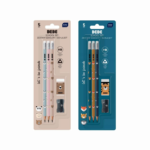 Zestaw ołówków HB + temperówka + gumka