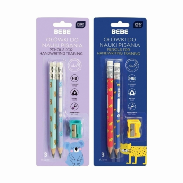 Ołówki do nauki pisania +temperówka