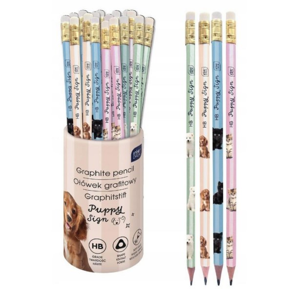 Ołówek z gumką Puppy sign - obrazek 2