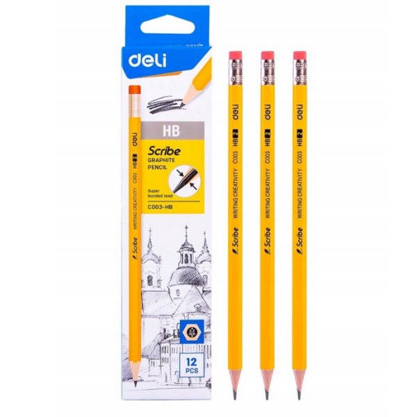 Ołówek z gumką HB Scribe - obrazek 2