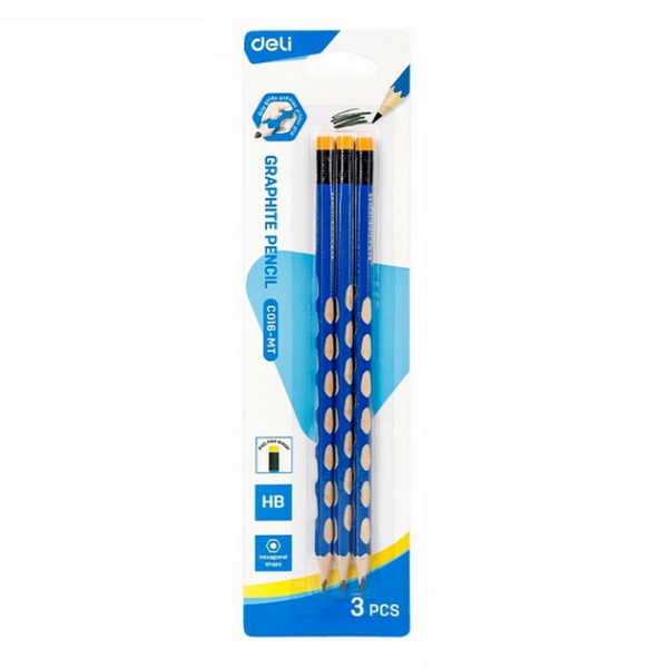 Ołówek z gumką HB 3szt. - obrazek 2