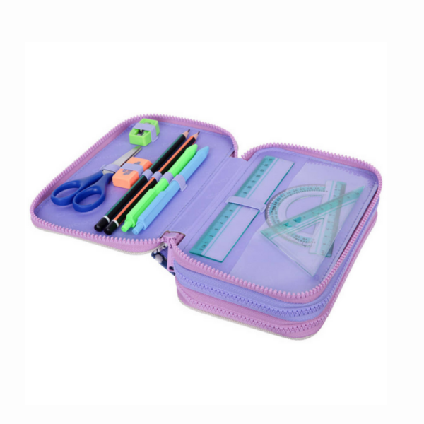 Piórnik potrójny z wyposażeniem White Bunny - obrazek 2