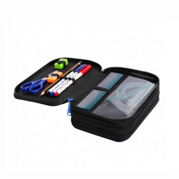 Piórnik potrójny z wyposażeniem Football Blue - obrazek 2