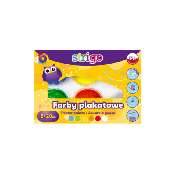 Farby plakatowe 6 kolorów