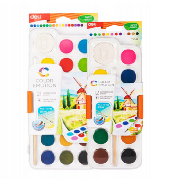 Farby akwarelowe DELI