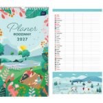 Kalendarz ścienny 2027 planner rodzinny 25x43 cm Razem 1/20